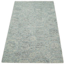 Modern Beige and Silver Hand Tufted Wool Area Rug