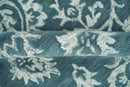 Hand Tufted Traditional Teal and Ivory Wool Area Rug