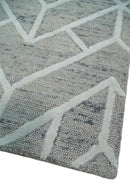 Modern Geometrical Design Hand Tufted Wool Area Rug