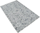 Traditional Ivory And Gray Hand Tufted Wool Area Rug