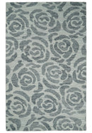 Hand Tufted Contemporary Gray and Silver Wool Area Rug