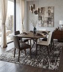 5x8 and 9x12 Hand Knotted Silver, Charcoal and Brown Modern Abstract  Recycled Silk Area Rug