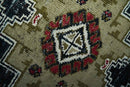 5x8 Black and Silver Traditional Heriz Hand Knotted wool area Rug