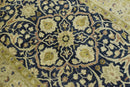 Traditional Black and Olive Hand Tufted 5x8 Wool Area Rug