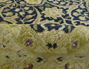 Traditional Black and Olive Hand Tufted 5x8 Wool Area Rug
