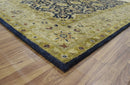 Traditional Black and Olive Hand Tufted 5x8 Wool Area Rug