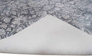 Modern Floral Silver And Ivory Hand Loom Viscose 5x8 Area Rug