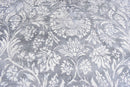 Modern Floral Silver And Ivory Hand Loom Viscose 5x8 Area Rug