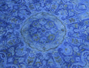 Hand Tufted Traditional Design Blue Overdyed Wool Area Rug