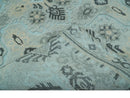 5x8 Blue, Silver and Charcoal Traditional Mamluk Design Hand Knotted wool Area Rug