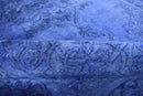 Overdyed Blue Traditional Persian Design Hand Tufted Wool Area Rug