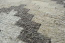 Dhurrie Beige Modern Tribal Pattern Wool Area Rug