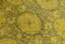 Traditional Floral Design Gold Hand Tufted Overdyed Wool Area Rug