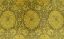Traditional Floral Design Gold Hand Tufted Overdyed Wool Area Rug