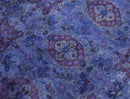 Custom Made Hand Tufted Blue Traditional Style Overdyed Wool Area Rug