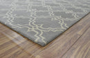 Modern Geometrical Gray and Beige Hand Tufted 5x8 Wool Area Rug