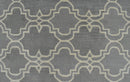 Modern Geometrical Gray and Beige Hand Tufted 5x8 Wool Area Rug