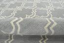 Modern Geometrical Gray and Beige Hand Tufted 5x8 Wool Area Rug