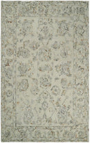 Hand Tufted Beige and Silver Wool Textured Loop 5x8 Area Rug