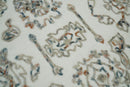 Modern Ivory And Blue Hand Tufted 5x8 Wool Textured Loop Area Rug