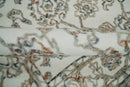 Modern Ivory And Blue Hand Tufted 5x8 Wool Textured Loop Area Rug
