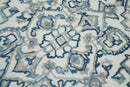 Hand Tufted Blue and Ivory Wool Textured Loop 5x8 Area Rug