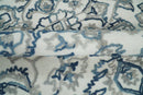 Hand Tufted Blue and Ivory Wool Textured Loop 5x8 Area Rug