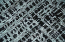5x8 Hand Knotted Black and Silver Modern Abstract  Recycled Silk Area Rug