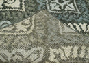 5x8 Hand Knotted Charcoal, Blue and Ivory Contemporary Bamboo Silk Area Rug