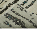 5x8 Hand Knotted Beige and Brown Modern Abstract  Recycled Silk Area Rug