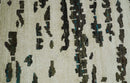 5x8 Hand Knotted Beige and Brown Modern Abstract  Recycled Silk Area Rug