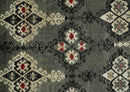 5x8 Hand Knotted Moss Green, Beige and Black  Antique Persian Style Recycled Silk Area Rug