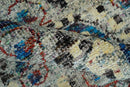 5x8 Hand Knotted Persian Style Ivory And Silver Recycled Silk Area Rug