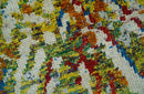 5x8 Hand Knotted Multicolor Modern Abstract Recycled Silk Area Rug