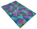5x8 Hand Knotted Multicolor Modern Geometric Recycled Silk Area Rug