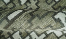 5x8 Hand Knotted Beige and Ivory Modern Contemporary Recycled Silk Area Rug