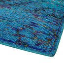 5x8 Hand Knotted Teal Blue and Violet Modern Contemporary Recycled Silk Area Rug