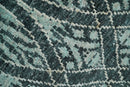 5x8 Hand Knotted Teal, Ivory and Blue Modern Style  Recycled Silk Area Rug