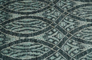 5x8 Hand Knotted Teal, Ivory and Blue Modern Style  Recycled Silk Area Rug