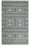 5x8 Hand woven tribal Woolen Chunky and Soft White and Black Wool Area Rug | TRDMA23