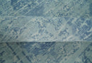 5x8 Ivory and Blue Traditional Ikat design Hand Tufted Wool Area Rug