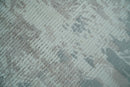 5.8x7.9 Modern Abstract Blue and Brown Hand Loom Wool Rug