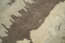 Modern Abstract Hand Tufted brown and Blue fine Wool art silk 5x8 Area Rug