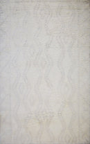 Beige and Charcoal Modern Handmade 5x8 Wool Area Rug