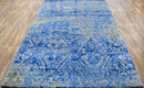 Blue Modern Style Hand Tufted Wool And Viscose 5x8  Area Rug