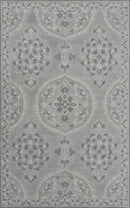 Traditional Silver and Gray Hand Tufted 5x8 Wool Area Rug