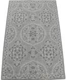Traditional Silver and Gray Hand Tufted 5x8 Wool Area Rug