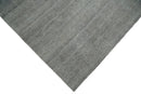 Modern Solid Gray Hand Woven 5x8 Wool and Viscose Rug