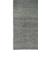 Modern Solid Gray Hand Woven 5x8 Wool and Viscose Rug