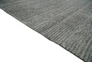 Modern Solid Gray Hand Woven 5x8 Wool and Viscose Rug